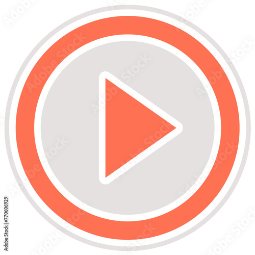 Free Download Play Button Vector Icon Design Illustration - GFXLoad