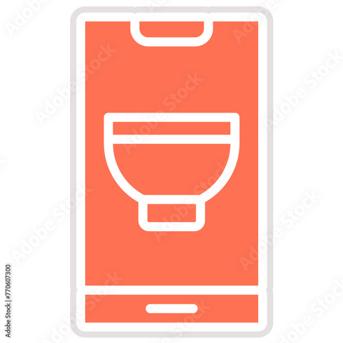 Mobile Recipe Vector Icon Design Illustration