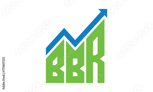 BBR financial logo design vector template.