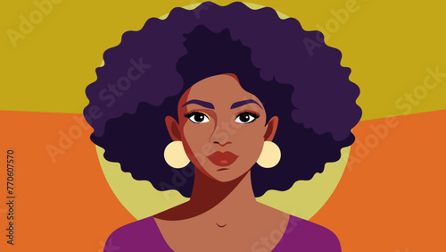 african american pretty girl vector illustration