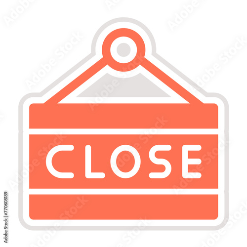 Close Sign Vector Icon Design Illustration