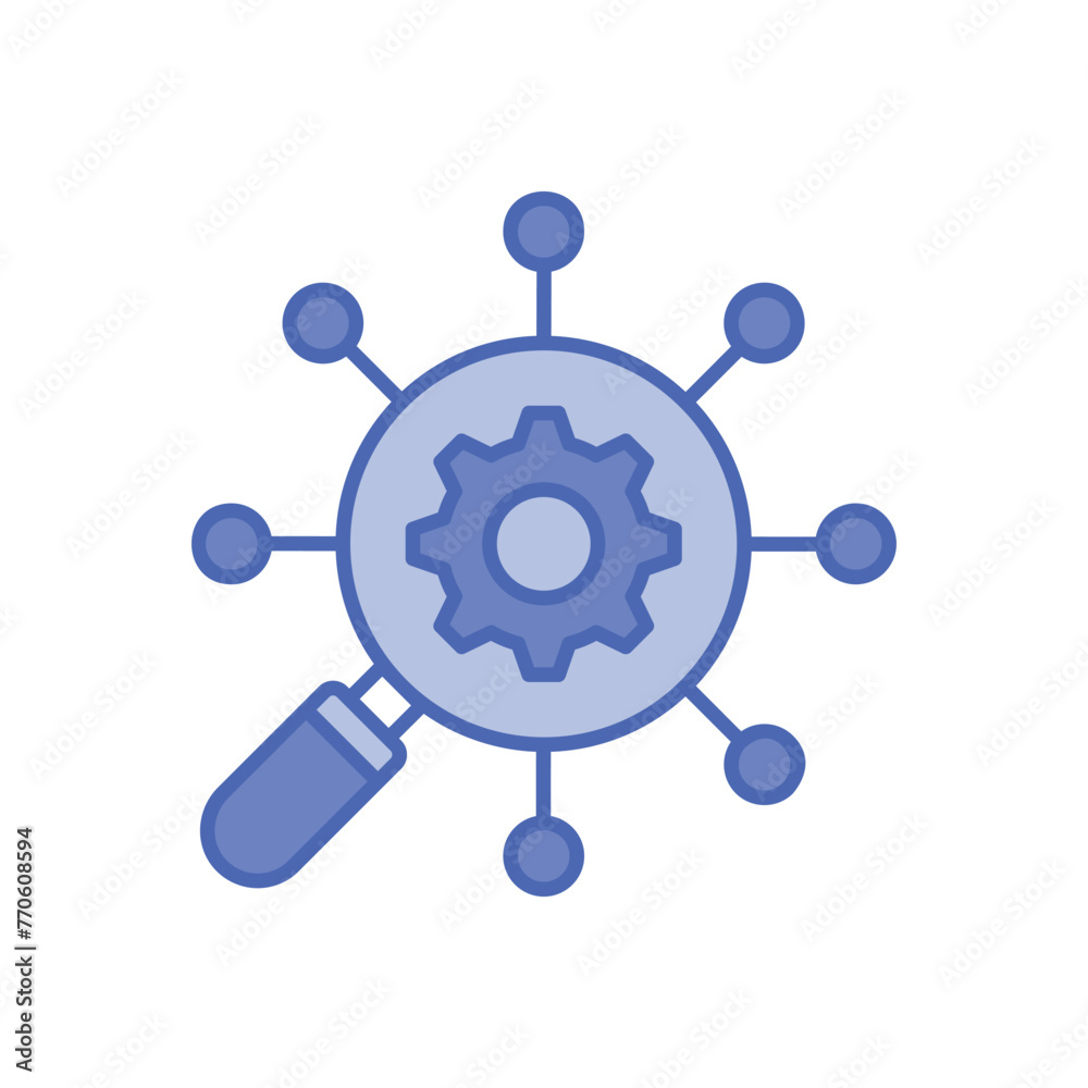 Blue Line Seo Network vector icon Blue Line Seo Network vector icon