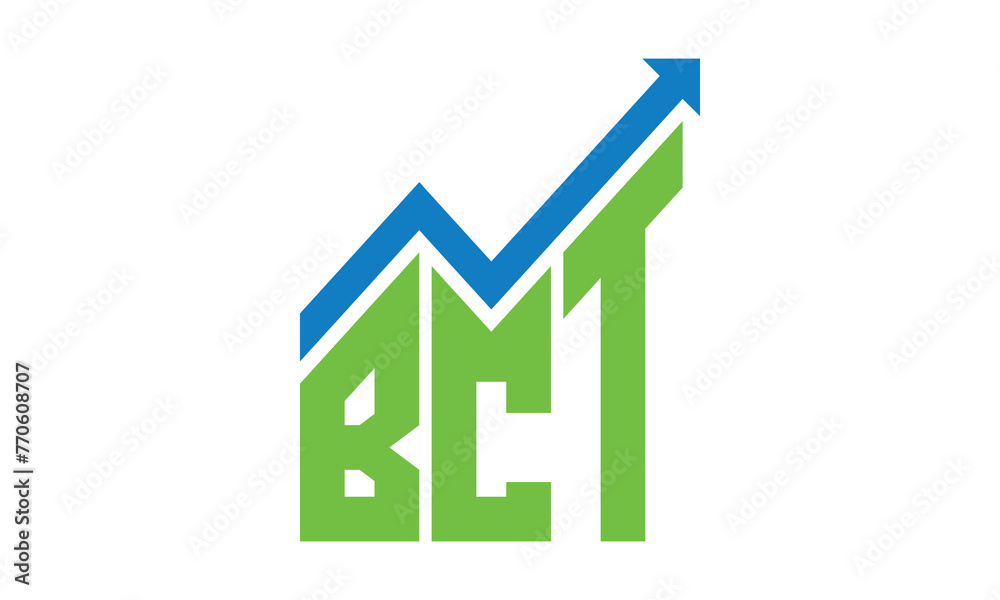 BCT financial logo design vector template.