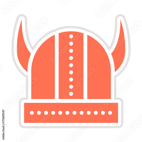 Viking helmet Vector Icon Design Illustration