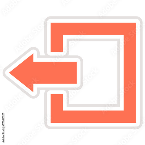Log out Vector Icon Design Illustration