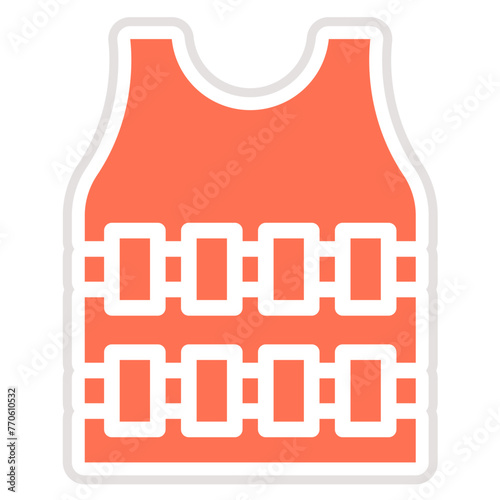 Bulletproof Vest Vector Icon Design Illustration