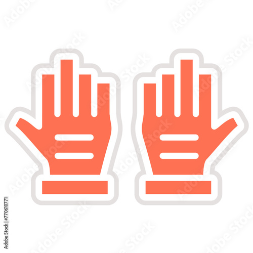 Fingerless Gloves Vector Icon Design Illustration
