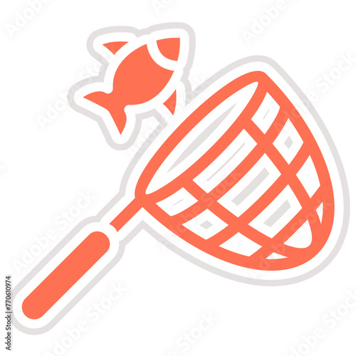 Hand Net Vector Icon Design Illustration