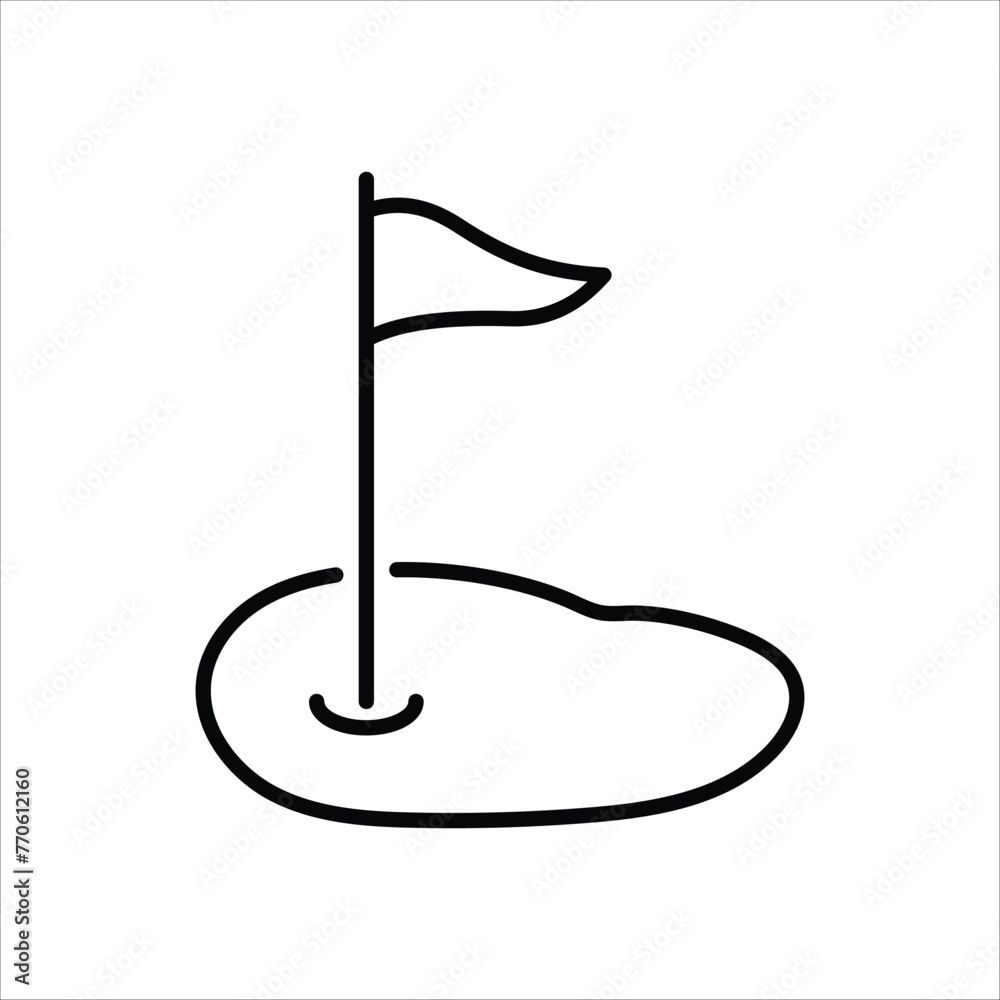 Golf icon editable stock vector Golf icon editable stock vector