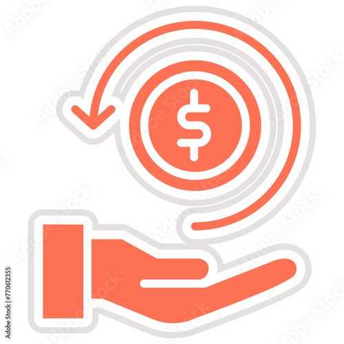 Refund Vector Icon Design Illustration