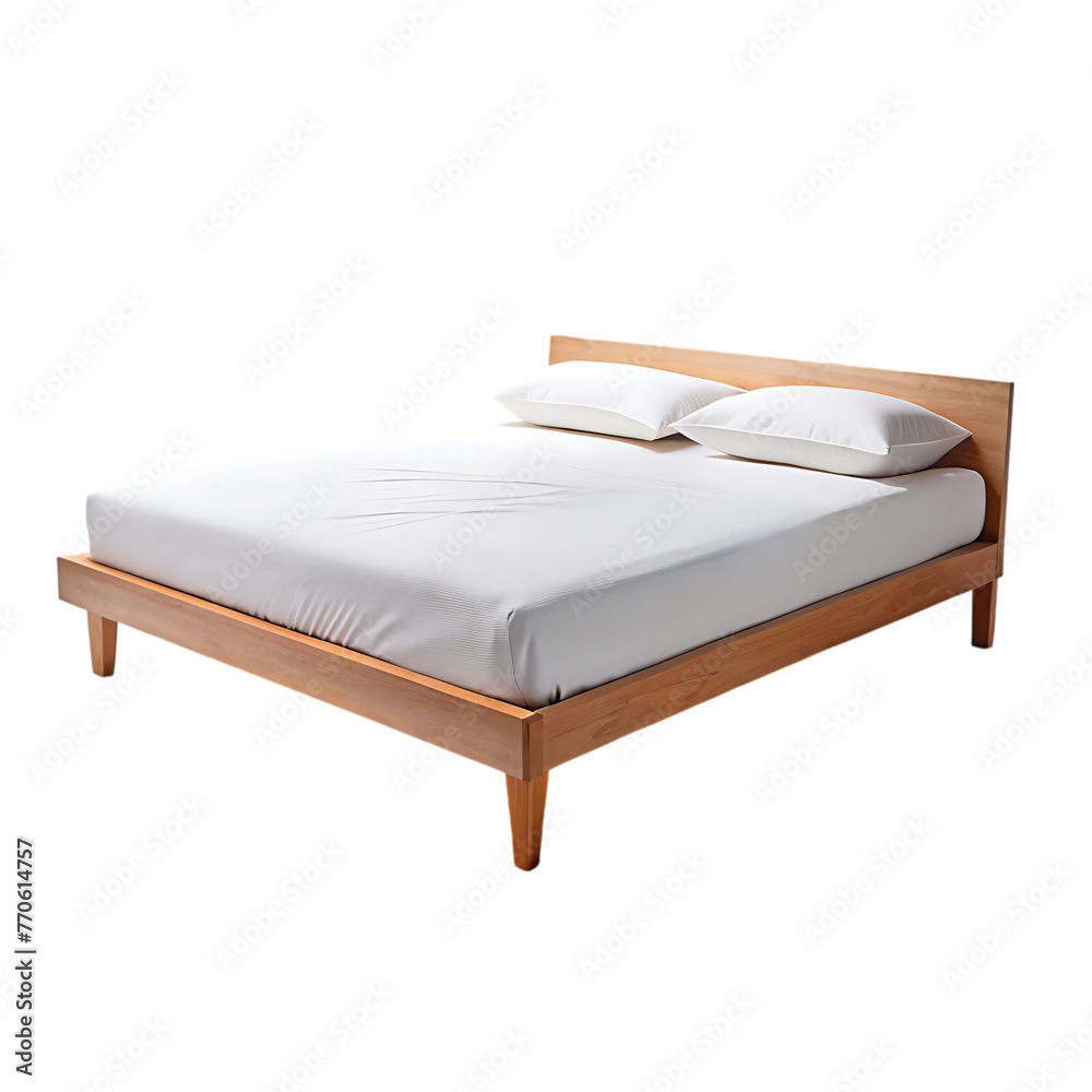 modern bedroom interior isolated