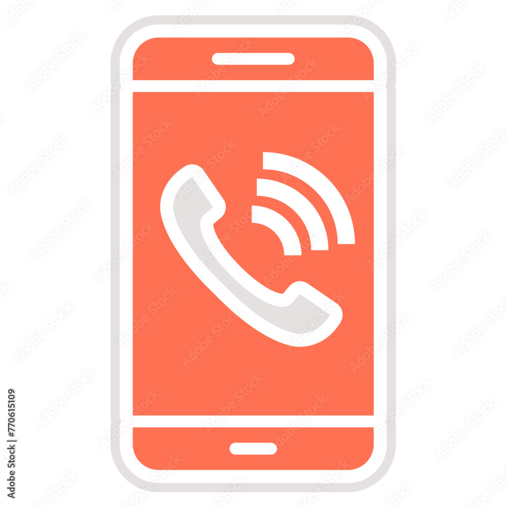 Mobile call Vector Icon Design Illustration Mobile call Vector Icon Design Illustration