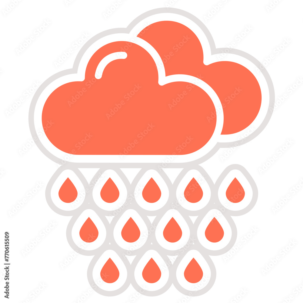 Rain Vector Icon Design Illustration Rain Vector Icon Design Illustration