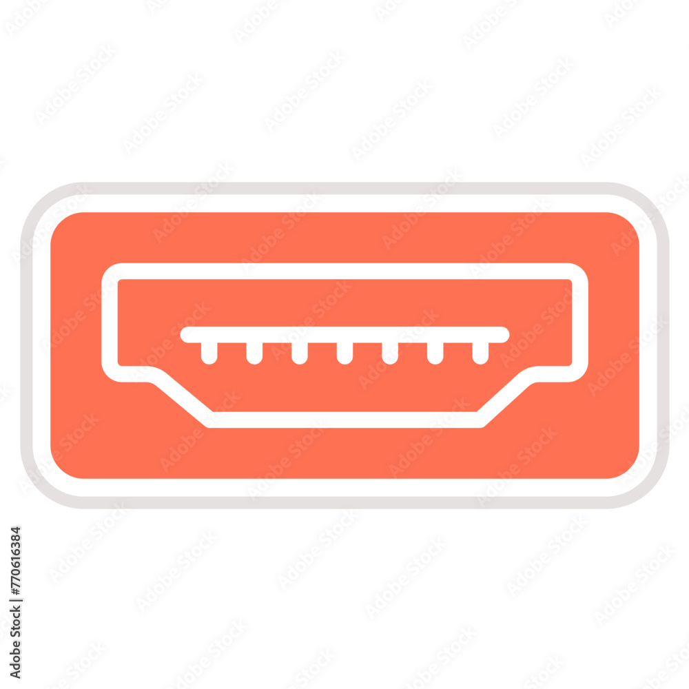 Usb Port Vector Icon Design Illustration