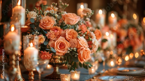 Beautiful wedding table decoration & wedding table setting 