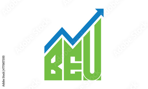 BEU financial logo design vector template. photo