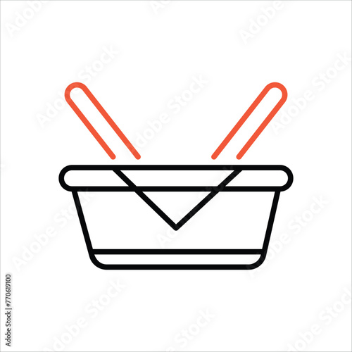 Picnic Basket icon editable stock vector