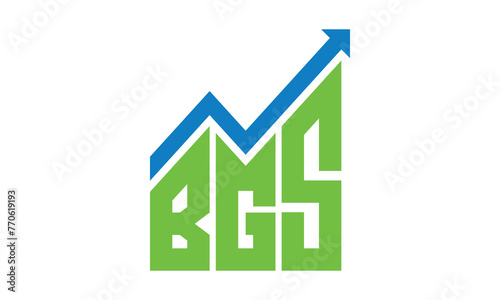 BGS financial logo design vector template.