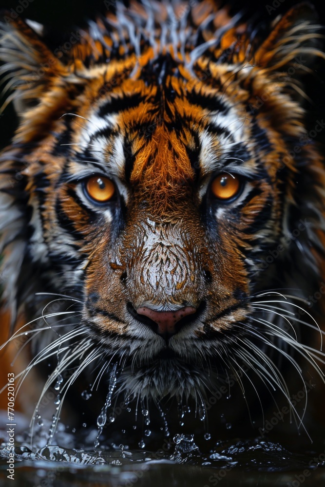 close up of a tiger close up of a tiger