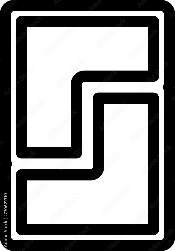 Square bold line shape. Geometric element Square bold line shape. Geometric element