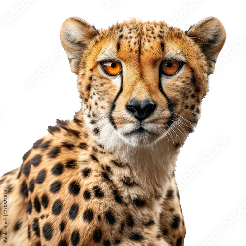 leopard isolated on transparent background, cut out, png