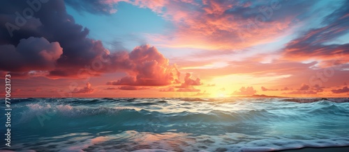 Beautiful Sunset Background, UltraWide photo