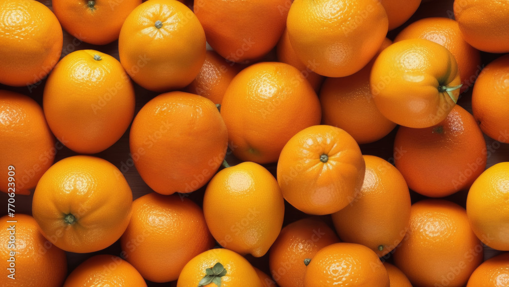 Ripe, juicy, bright orange oranges in close-up. Top view of the whole fruits of oranges. Background of oranges. Harvest of oranges. Ripe, juicy, bright orange oranges in close-up. Top view of the whole fruits of oranges. Background of oranges. Harvest of oranges.