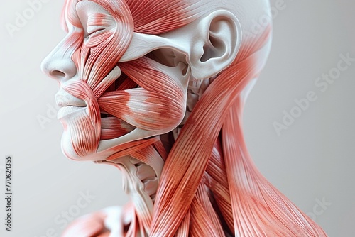 Design a 3D visualization showing extensor carpi radialis longus muscle strain, emphasizing its role in conditions like tennis elbow photo