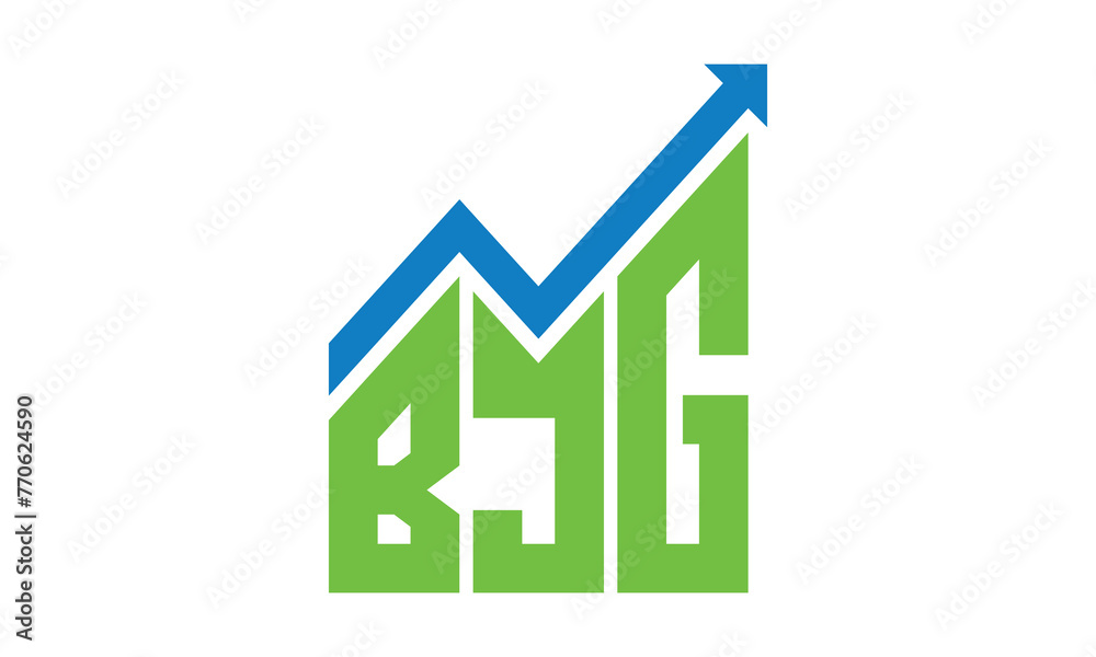 BJG financial logo design vector template. BJG financial logo design vector template.