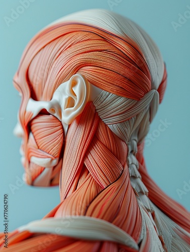 Generate a detailed 3D render of the muscles of the hand and wrist, including the intrinsic and extrinsic muscles photo