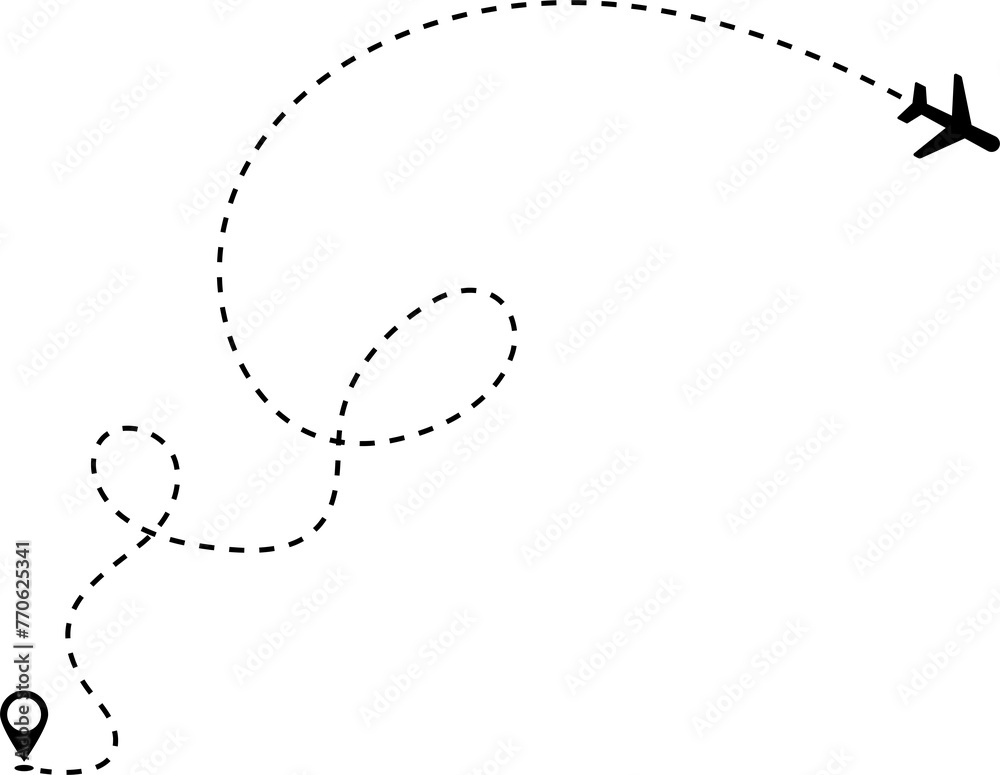 Airplane flight route Airplane flight route
