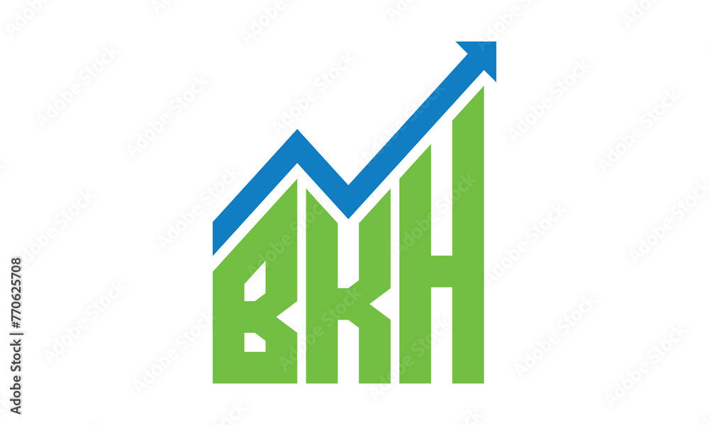 BKH financial logo design vector template.