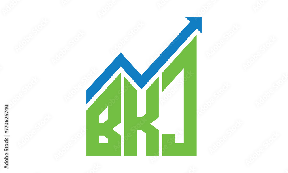 BKJ financial logo design vector template. BKJ financial logo design vector template.