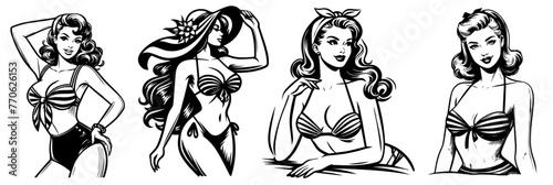 beach pin-up girl