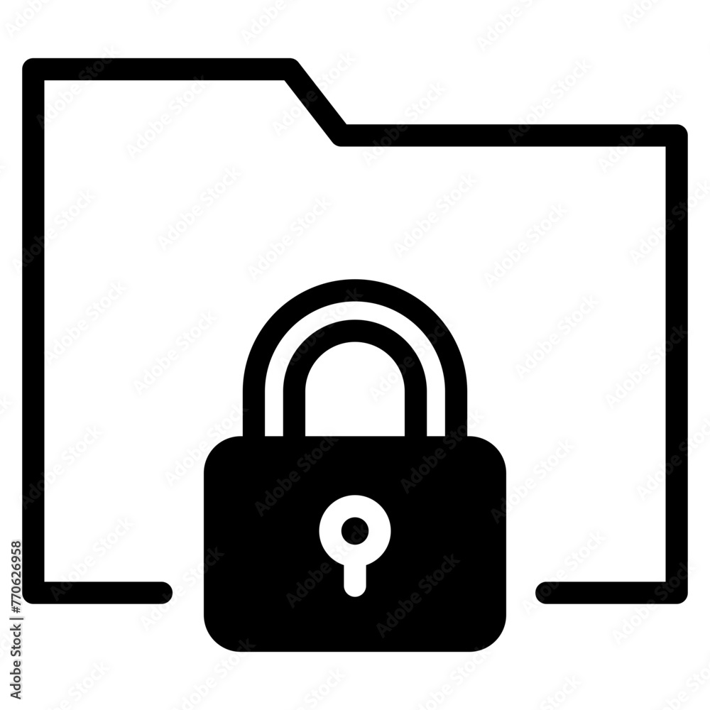 folder with security password icon folder with security password icon