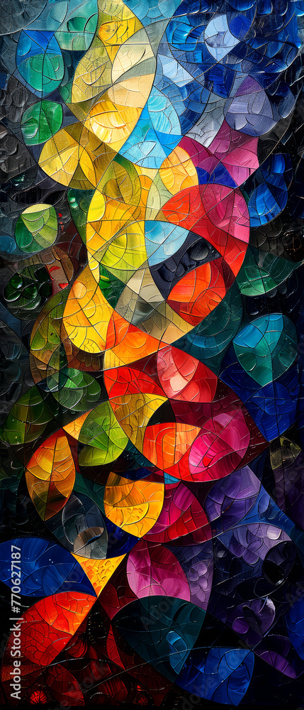 Colorful stained glass window background. Colorful stained glass window background.