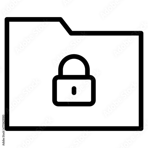 folder with security password icon