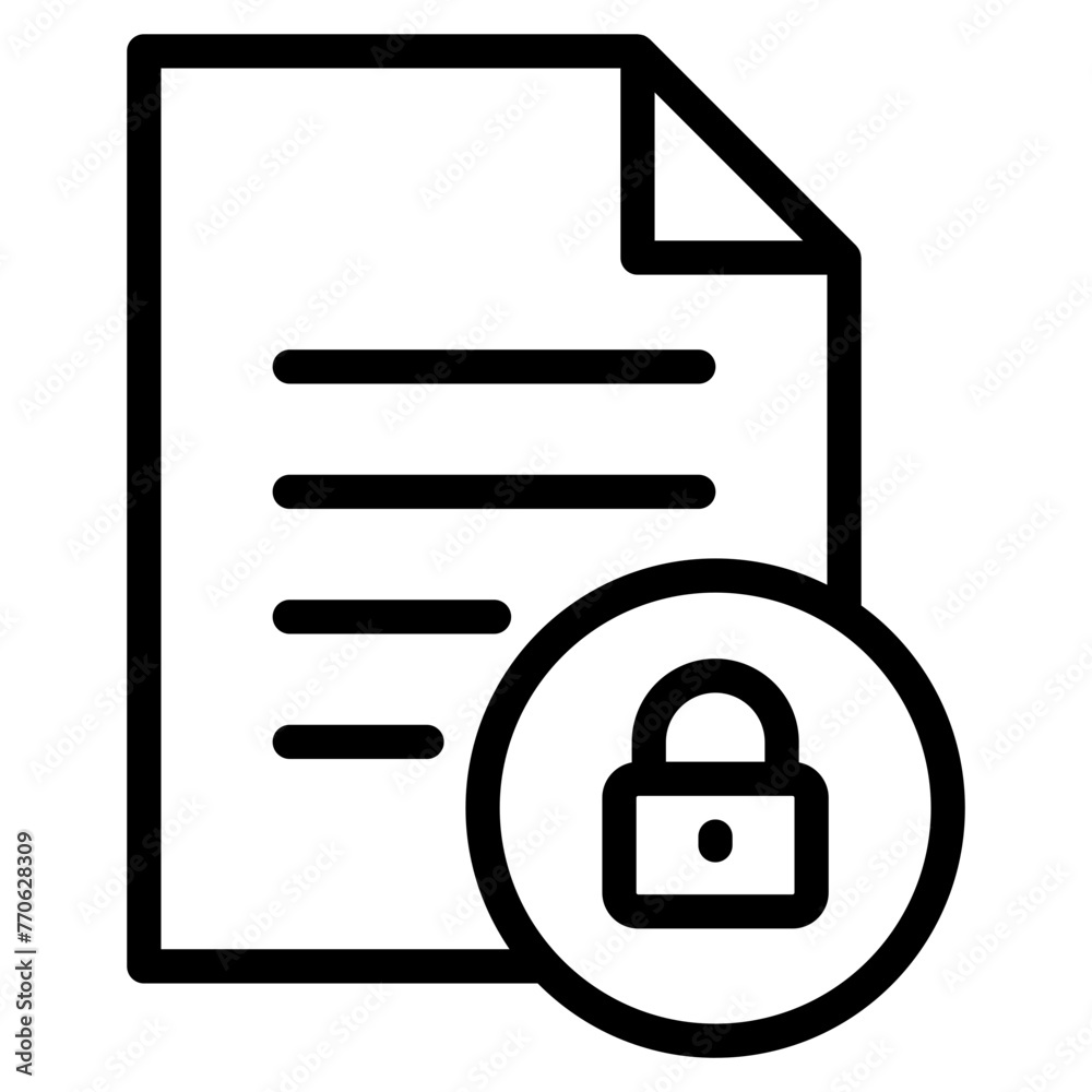 document with security password icon document with security password icon