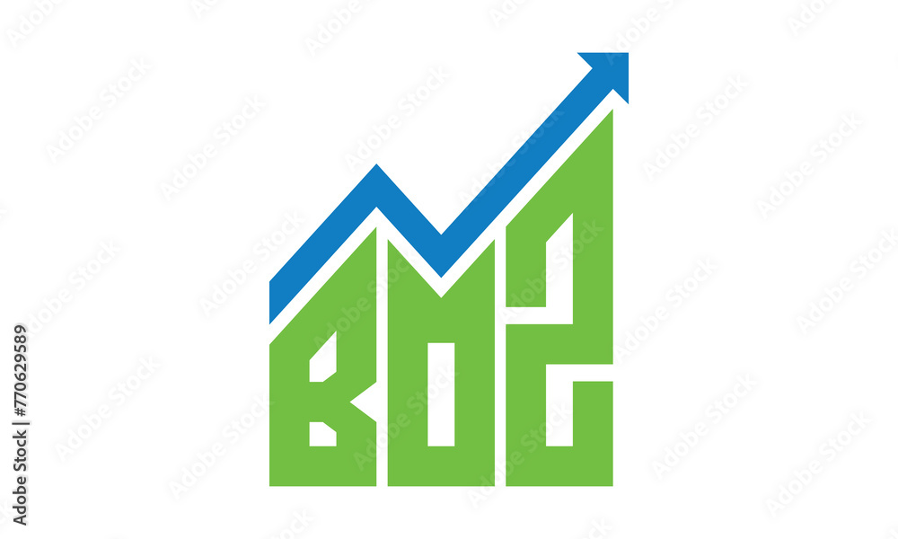 BOZ financial logo design vector template. BOZ financial logo design vector template.