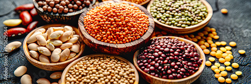 Legume Variety: A Colorful Assortment of Beans and Lentils, A Healthy Foundation for Nutritious Meals