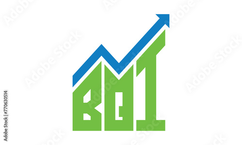 BQI financial logo design vector template.