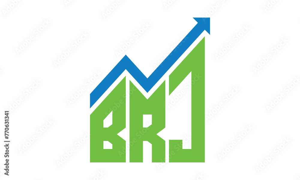 BRJ financial logo design vector template. BRJ financial logo design vector template.
