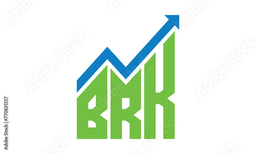 BRK financial logo design vector template.