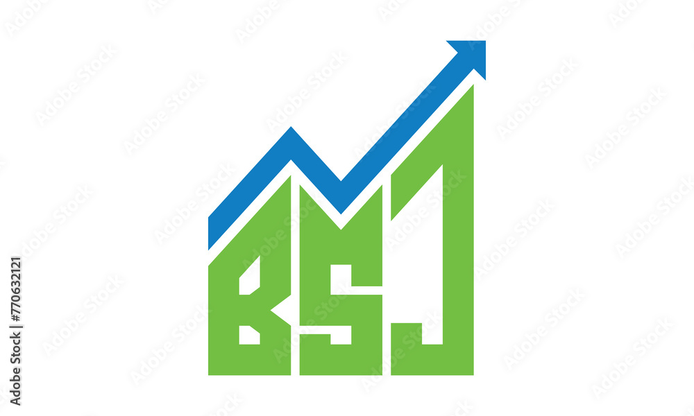 BSJ financial logo design vector template. BSJ financial logo design vector template.