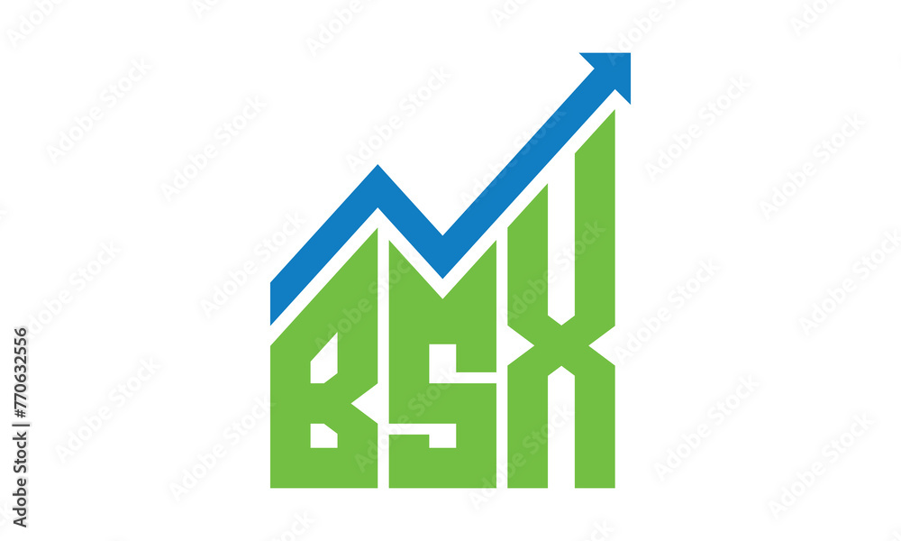 BSX financial logo design vector template.