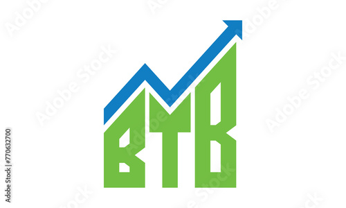 BTB financial logo design vector template.