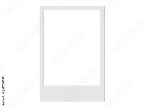 Blank vertical photo frame isolated on a white background. 3x4, 3 on 4 proportions.