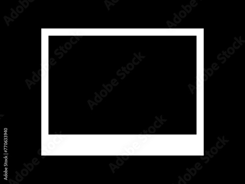 Blank photo frame isolated on a black background. 3x2, standard size, 10x15 cm.