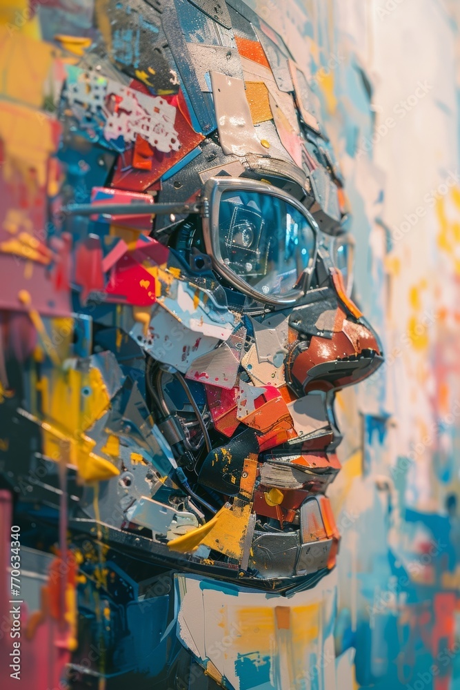 AI technology revolutionizing the art industry with algorithmic creations in studios. Automated art production leading to job displacement for artists.