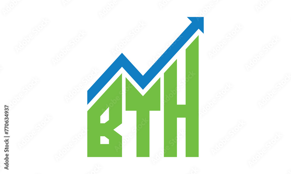 BTH financial logo design vector template. BTH financial logo design vector template.